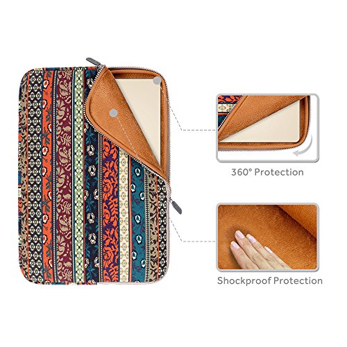 Plemo Schutzhülle, Hülle Sleeve Tasche aus Canvas für das neue IPad, iPad Air / 4 / 3 / 2, Bohème Stil - 2