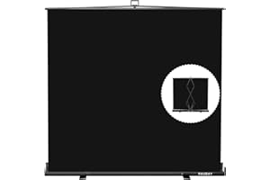 【Breiterer Stil】 RAUBAY 200x200cm Großer zusammenklappbarer Schwarz Hintergrund Black Screen, tragbarer ausziehbarer Panel Fotohintergrund mit Ständer für Videokonferenzen, Fotostudio.