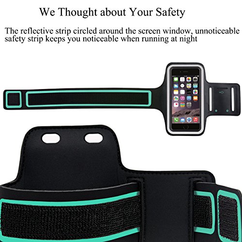 iPhone 6s Armband,iPhone 6 Armband,by Ailun,Feartured with Sport Scratch-Resistant Material,Slim Light Weight,Dual Arm-Size Slots,Sweat Resistant&Key Pocket,with Headphone Ports[Black]