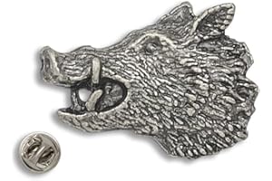 MARTINEZ ALBAINOX AB Pin para cazadores, regalo ideal para un cazador, pin de una CABEZA DE JABALI, tamaño, 2,5 x 4 cm Caza, Pesca, Camping, Outdoor, Supervivencia y Bushcraft + Portabotellas de regalo