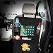 Car Back Seat Organiser With iPad Holder - IntiPal Car Seat Storage With Touch Screen Pocket for iPad Tablet (Black Lion)