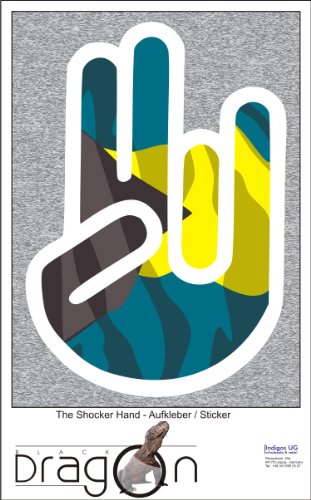 The Shocker Hand - Laptop Notebook Skin Sticker Cover Art Decal - 210x144 mm white Outline with Flag - Bahamas