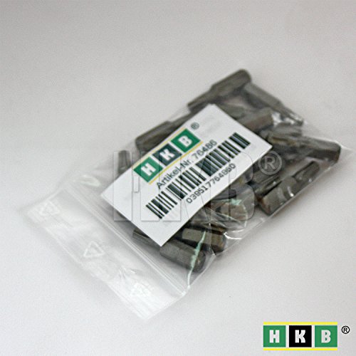 HKB® 20 Stück Torx Bits, T 25, 1/4″ x 25mm, Hochleistungsstahl - 3