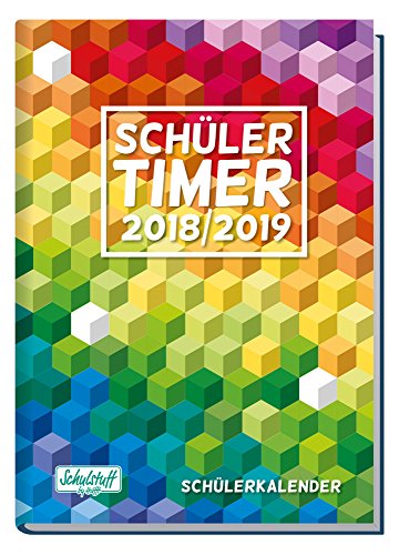 Preisvergleich Produktbild Schulstuff Schülertimer mini A6 2018 / 2019 [Bunte Würfel] Schülerkalender / Schüler-Tagebuch / Schülerplaner