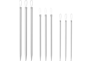 SYEYCW 9 Pezzi Filati di Ago in Nylon Aghi per Cucire a Mano, Accessori per Ago da Cucire a Mano Grande Occhio, Aghi di Rivestimento Professionali per l'Artigianato, Fabbricazione di Bambole e Tufting