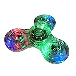 Hand Spinner Fidget Spielzeug, mit Crystal LED Light Flash Stress Reducer Perfekt für ADD, ADHS, Angst und Autismus Adult Kinder Spielzeug Geschenk