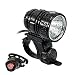 Produktbild Leynatic Fahrradlicht Set, Fahrradlichter USB Aufladbar Fahrradlampe Fahrradbeleuchtung Frontlicht & Rücklichter IPX65 Wasserdicht 4 Licht-Modi Super Helle 1200 LM mit Akku-Pack und Rücklicht