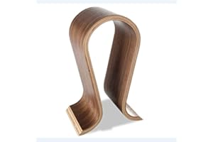 Eidoct Support pour casque Omega en bois - Convient pour toutes les tailles de casque (marron noyer)