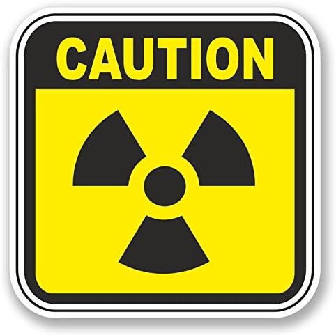 2 x 10cm Caution Vinyl Sticker Bike Laptop Car Dub Japan Decal Zombie #4963 (10cm x 10cm)