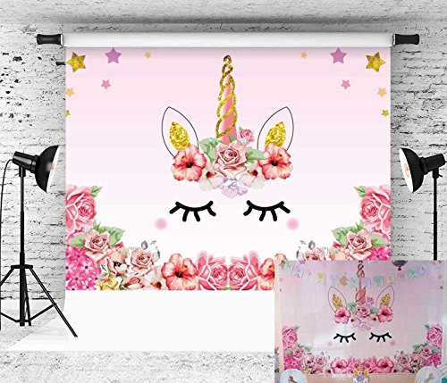 daniu Einhorn Mottoparty Photography Hintergrund Geburtstag Party Studio Requisiten Vinyl Tapete Hintergrund Baby Dusche