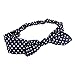 GIZZY® Ladies, Girls, Navy & White Polka Dot Elasticated Bow Headband, Head wrap.