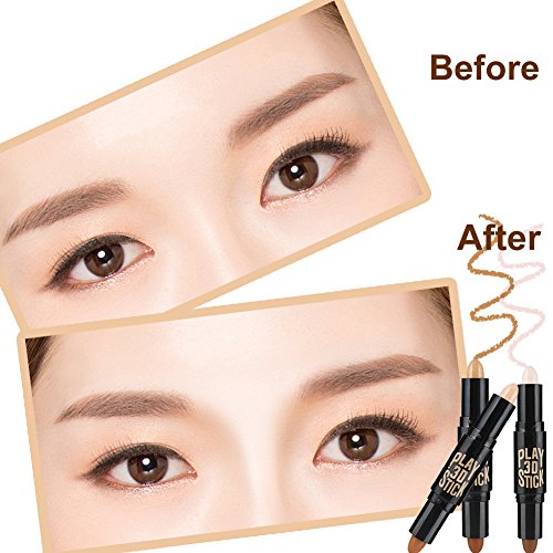 Concealer, 3PCS Powder Teint Makeup Natural Creme Gesicht Augen Concealer Highlight Contour Concealer Pen Stick - 3