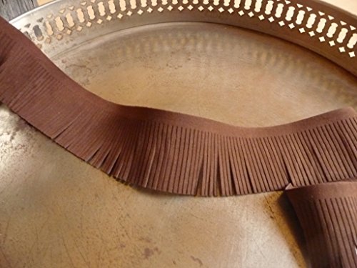 Phantasiali Fransenband, Braun, Band, Bänder, Wildlederoptik - 2