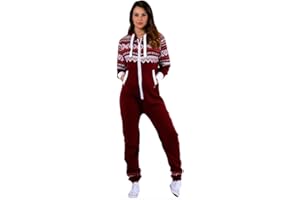 H&F Girls Womens Ladies Aztec Print Hooded Zip Up Zipped Onesie Jumpsuit Plus Size XL XXL XXXL XXXXL XXXXXL 8-22