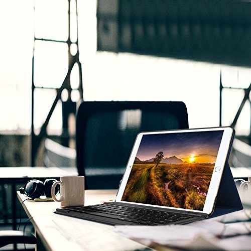 IVSO iPad Pro 10.5 QWERTZ Tastatur, Abnehmbare Wireless Bluetooth Tastatur Schutzhülle mit Standfunction Für Apple iPad Pro 10.5 Tablet, Blau - 5