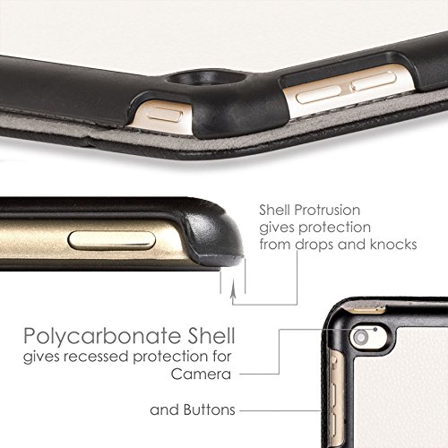 ForeFront Cases® Hülle für iPad mini – Kunstleder – Ständer-Funktion – magnetische Auto Sleep/Wake-Funktion – Weiß - 7