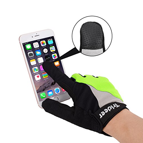 Trideer Vollfinger Fahrradhandschuhe Reithandschuhe Radsporthandschuhe Trainingshandschuhe mit Adjustable Handgelenkstütze für Road Race, Mountainbike, Radsport, Reiten, Wandern, Bergsteigen, Camping und mehr Sports im Freien, Idea für Damen Herren Frauen Manner - 7