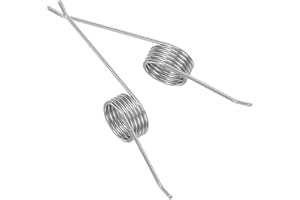 Yardwe Trash can Lid Spring Replacement - 2Pcs Metal Torsional Springs for Easy Repair Compatible with Various Trash Cans Stainless Steel Design