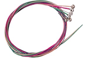 FYACCD Gitarrensaiten, 6 Stück Gitarren Saiten, Akustikgitarren Saiten, Ersatz-Stahlgitarrensaiten, Schaffen eine Wunderbare Stimme