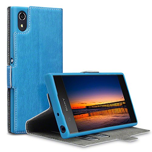 Sony Xperia XA1 Funda Cartera adaptable en posici  n horizontal para - Azul Claro