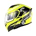 Produktbild HELOET Motorrad-Helm Mit Offenem Gesicht Vollduplex-Sprechanlage BM2-E-Doppellinse Mit Integriertem Bluetooth-Intercom-Helm,Yellow+Black-XL61-62