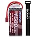 Produktbild AWANFI 2S Lipo RC Akku 7.4 V 1500 mAh 45C Wiederaufladbare RC Batterie mit Deans T Stecker für RC Car RC Truck LKW RC Boot Flugzeug Hubschrauber Traxxas Kyosho Racing FPV Quadcopter Drone Spielzeug
