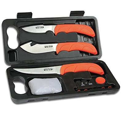 Outdoor Edge WL-6 Malette de 6 pièces (couteaux, gants et aiguiseur) Orange/Gris, 127 mm