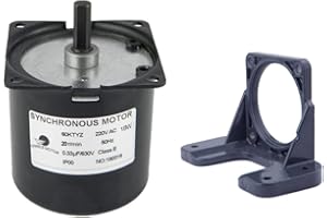 CHANCS Moteur à engrenages synchrones à aimant permanent 60KTYZ 220V 20RPM Couple CW/CCW 10Kgf.cm avec support fixe