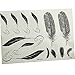 2 Sheets Black Feather Pattern Temporary Tattoos Stickers Decals Sexy Body Art