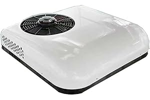 ZYJIX Condizionatore d'Aria CC 12v/24v, Condizionatore d'Aria per Camper 12v, unità CC sul Tetto, per Camion, Camper, Barca, Camper, Rimorchio da Viaggio, Bianco(Size:12V)