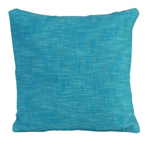 Homescapes Dekorative Kissenhülle 45 x 45 cm mit Reißverschluss Nirvana mit Knoten-Optik Kissenbezug aus 100% Baumwolle ohne Füllkissen, aqua türkis