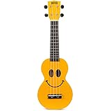 Mahalo"Smile" Art Series Soprano Ukulele, Yellow, STN2211SMI-YE