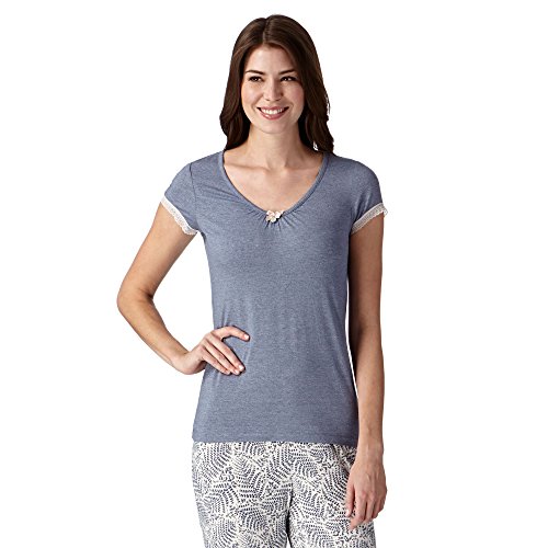 J By Jasper Conran Womens Designer Blue Lace Trim Pyjama Top 14