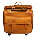 Leather World Rust Genuine Leather Overnight Laptop Luggage Office bags Trolley Bag with 360 Wheels RS.6299.00