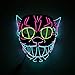Produktbild Wokee Halloween Masken 18x16x9cm Halloween Neon Nightlife Maske LED Masken Leuchten Scary Maske Leuchten Cosplay Maske LED Leuchten Maske für Karneval