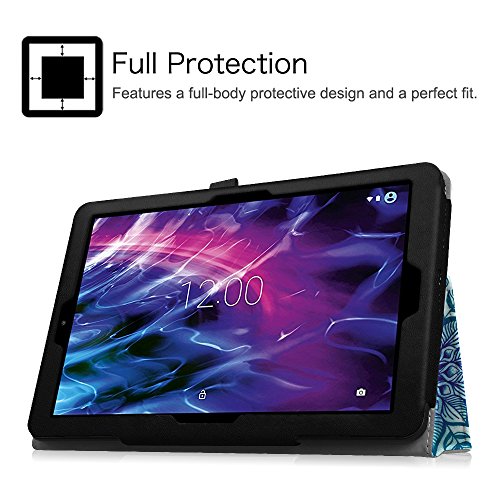 Fintie Medion LIFETAB E10501 Hülle Case – Folio Kunstleder Schutzhülle Tasche Cover Etui mit Ständerfunktion und Stylus-Halterung für Medion E10501 LIFETAB MD 60240 25,5 cm (10,1 Zoll HD) Tablet-PC, Smaragdblau - 4