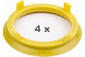 4 x pneugo! Bagues de centrage pour jantes alu 71.6 mm - 60.1 mm