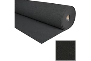 ALFOMBRAS IBERIA | Alfombra Ferial | Moqueta por Metros Decoracion Pasillo, Bodas, Eventos | Moqueta Ferial Disponible en Varias Medidas | Color: Negro (5m x 100cm)