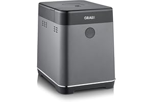 ‎GRAEF. GRAEF Brotbackautomat BA806, Brotbackmaschine mit 36 Programmen, 500 g oder 750 g Brot, 60 min Warmhaltefunktion, einstellbare Gehzeiten, 3 Stufen Bräunungsgrad