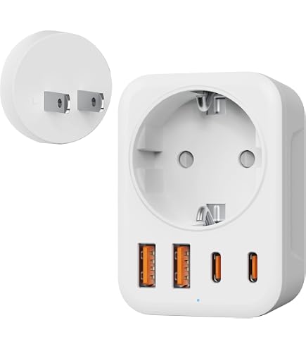 Lot De 2 Adaptateurs Schuko Vers Prise Américaine Type B – Kwmobile – Voyage Et Compatibilité électrique