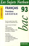 Image de Sujets bac 93 français 1e a b s e corriges