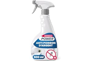 GEROBUG® Spray anti poissons d'argent pour lutter contre les poissons d'argent - Produit efficace contre les poissons d'argent - Insecticide Efficace à Action Longue Durée