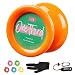 Produktbild Yoyo für Kinder, Kunststoff Yoyo Responsive Yoyo Orange Yoyo Magie YOYO D2 One Third 1/3, inkl. 5 Yoyo-Saiten, 1 Stück Holter, 1 Stück Yoyo-Tasche, einfach zu Spielen (Orange)