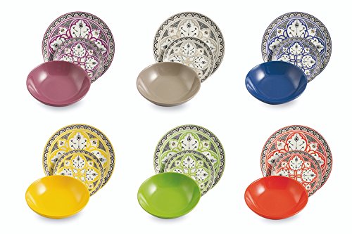 SATUR Vajilla 18 Piezas Marocco Multicolor