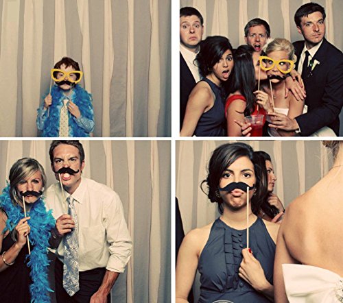 TOAOB Party Foto Fotorequisiten Fotoaccessoires Tabakspfeife, Kronen, Krawatten, Hüte, Fliegen, Bärte, Kussmünder, Brillen, Monokel für witzige lustige Bilder, egal ob Hochzeit, Geburtstag, Abschlussfeier oder jede andere Party Photo Booth Props set Packung mit 58 Stück - 5