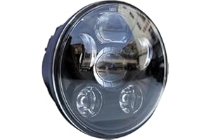Locisne 5-3 / 4 "5.75" Projecteur à LED rond Projecteur Daymaker pour Harley Davidson Kickfaire Projecteur de moto 45W 9 ampoule LED Lampe en aluminium