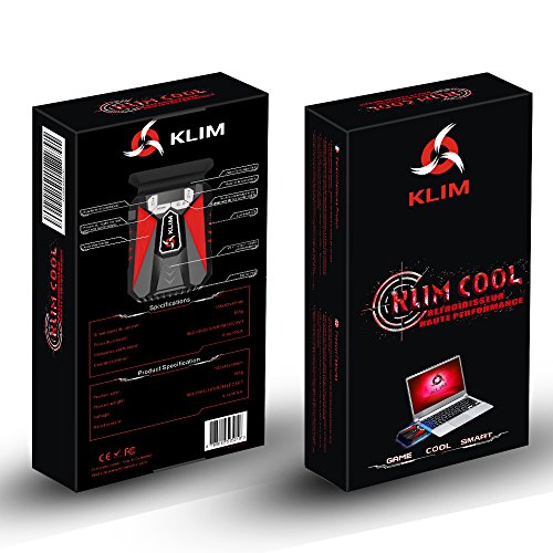 KLIM Cool Universaler Kühler für Spielekonsole Laptop PC – Hochleistungslüfter für schnelle Kühlung – USB Warmluft-Abzug (Rot) - 3