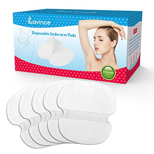 Patchs Anti Transpiration - Navly Coussinet Anti Transpirant Lingette Jetables Protège Aisselles pour Femmes Hommes,Invisible, Confortable - Emballé Individuellement,Grand Taille(30 Pcs)