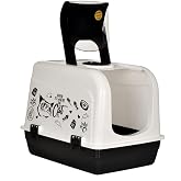 OPTIMAL&PRIME Cat Toilet and Shovel Large Size Carbon Filter Odor Trapped