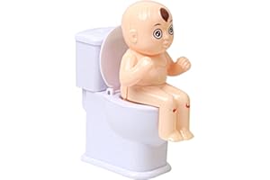 Fowybe Squirt Wee Pee Boy Toys,Water Squirting Closestool Prank Toys - Novelty Pee Boy Squirter Toys Shooting Water Sitting on The Toilet, Gift Joke Boy Toy for Kids